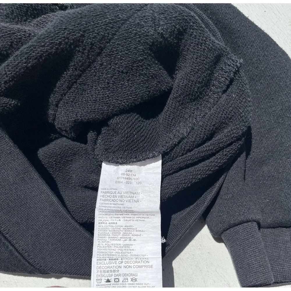 Baby Nike Hoodie Black Swish Logo 24 Months Street Check Casual Street Sports
